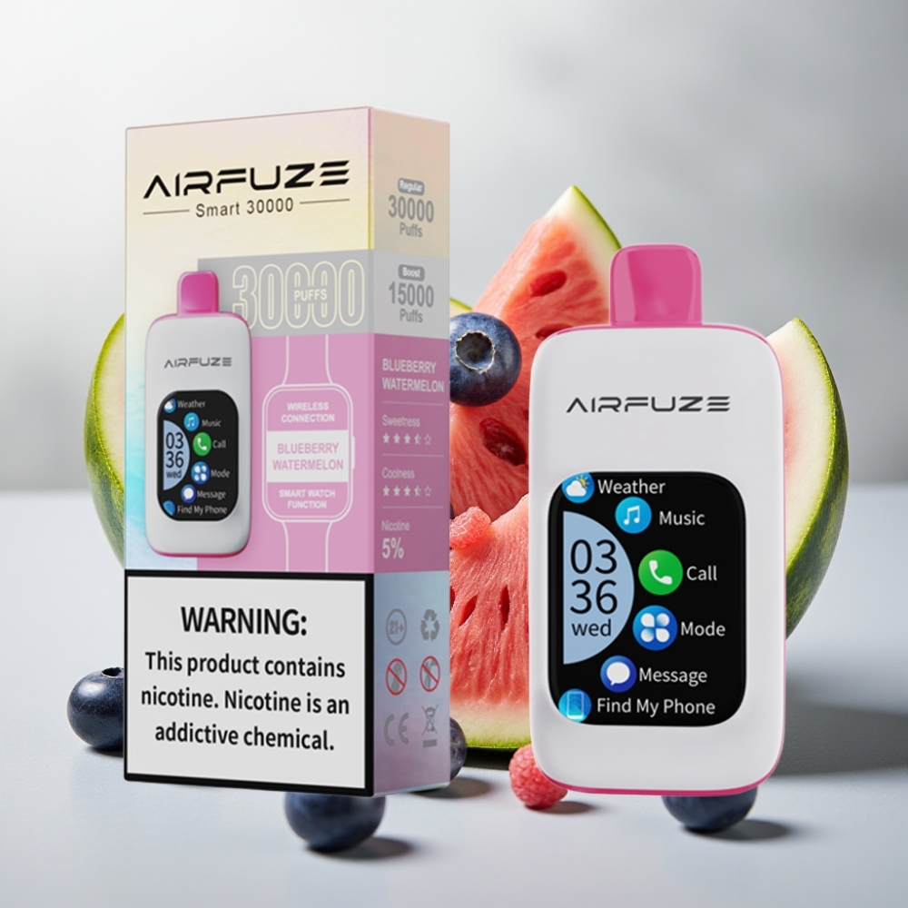 AirFuze Smart 30000 Puff Eldobható Pod Kékáfonya Görögdinnye Íz 2.01\" TFT Érintőképernyő 900mAh