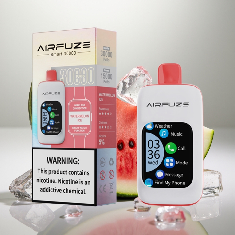 AirFuze Smart 30000 Puff Eldobható Pod Melóna Jég 2.01\" TFT érintőképernyő 5% nikotin 900mAh Type-C
