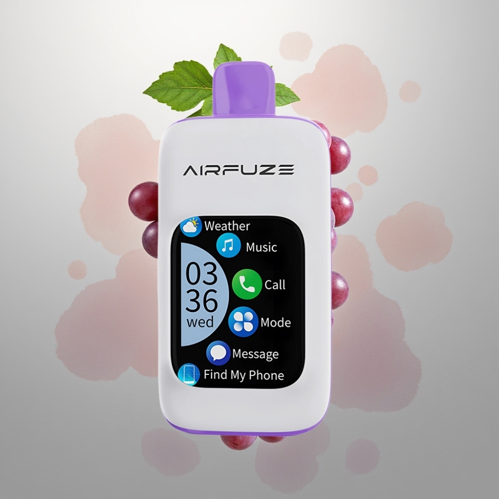 AirFuze Smart Pro 40000 Puffs Eldobható Vape Szőlő Robbanás 900mAh 20ML 2% 5% Nikotin AirFuze Smart Pro 40000 Puffs Eldobható Vape Szőlő Robbanás 900mAh 20ML 2% 5% Nikotin