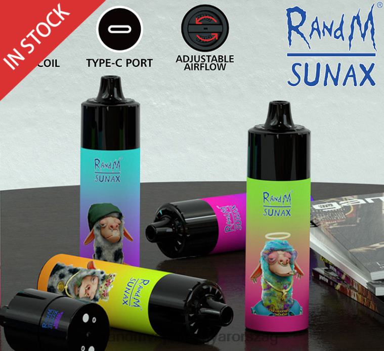 RandM Sunax 21000 légáramlás szabályozó pod cserélhető vape készülék 1db piros alma citrom 8426F272 RandM Tornado Hungary
