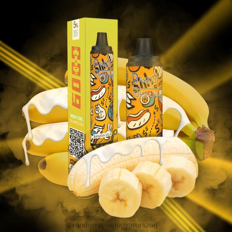RandM Tornado 6000 légáramlás szabályozó vape pod készülék 1db banán tej 8426F288 RandM Vape Review