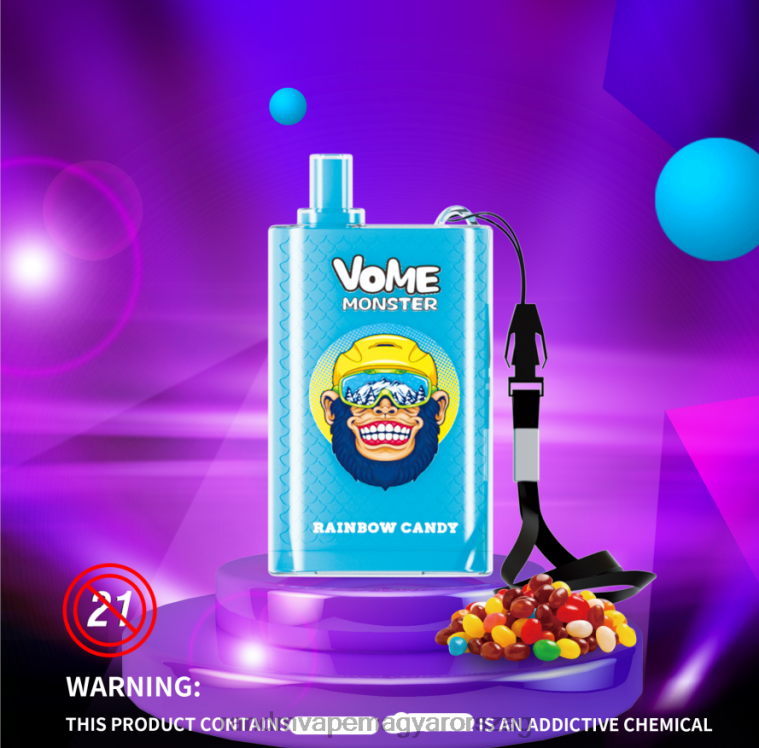 RandM Vome Monster 10000 légáramlás szabályozó vape pod készülék 1db buja jég 8426F277 RandM Disposable Vape