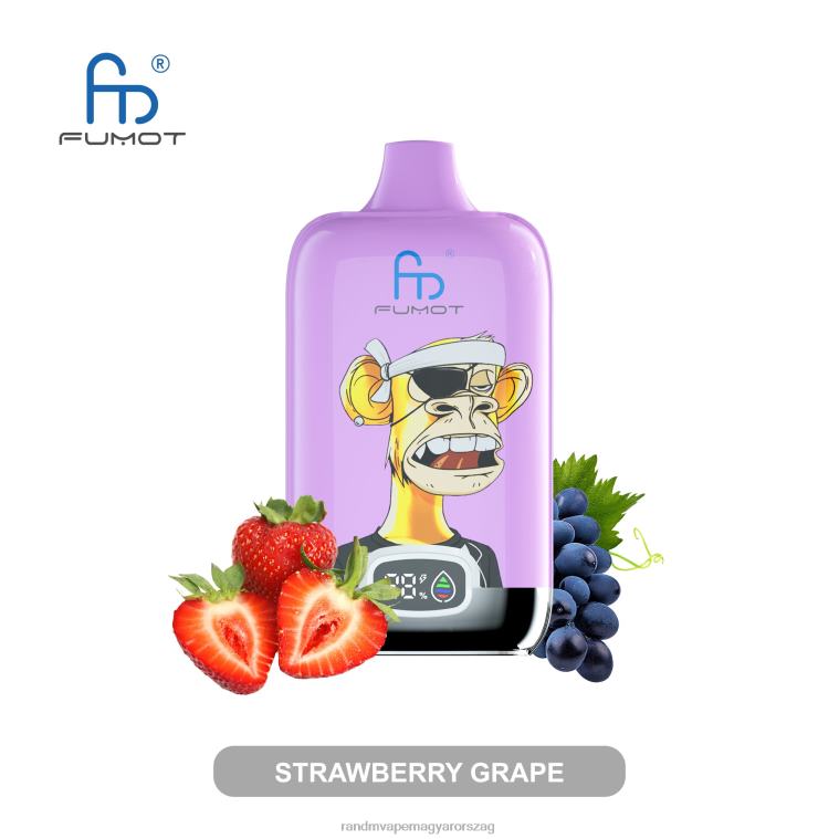 Fumot Original RandM Digital Box 12000 akkumulátoros és folyadék kijelzős vape készülék eper szőlő 8426F15 RandM Vape Store
