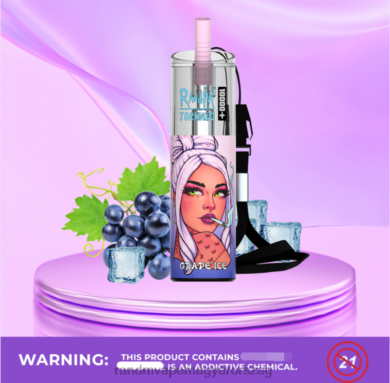 RandM Tornado 10000 plus légáramlás szabályozó vape készülék 1db hűvös menta 8426F72 RandM Tornado Hungary