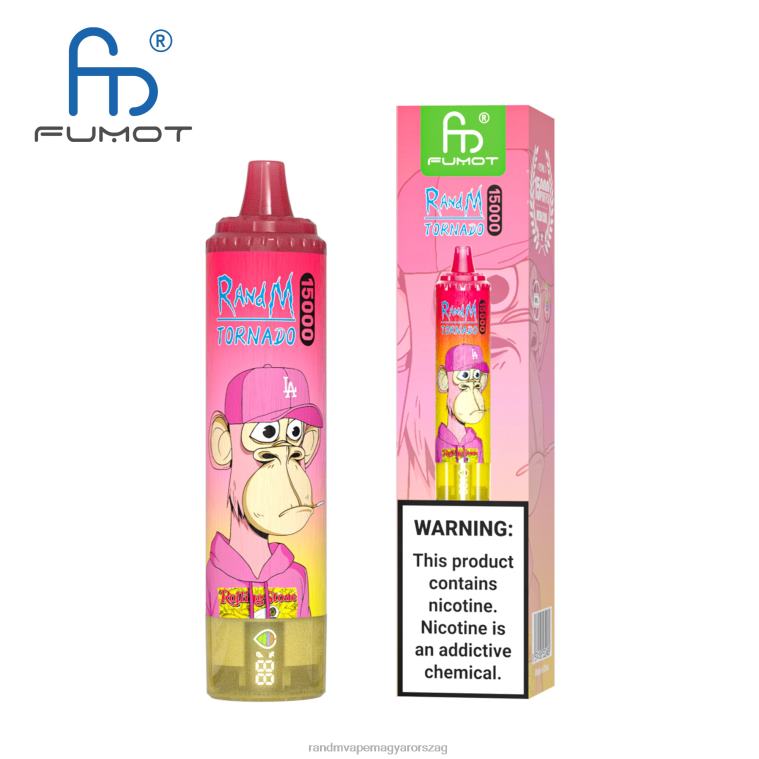 Fumot RandM Tornado 15000 vape készülék akkumulátorral és ejuice kijelzővel, 2-es verzió kék úr 8426F35 RandM Vape Store