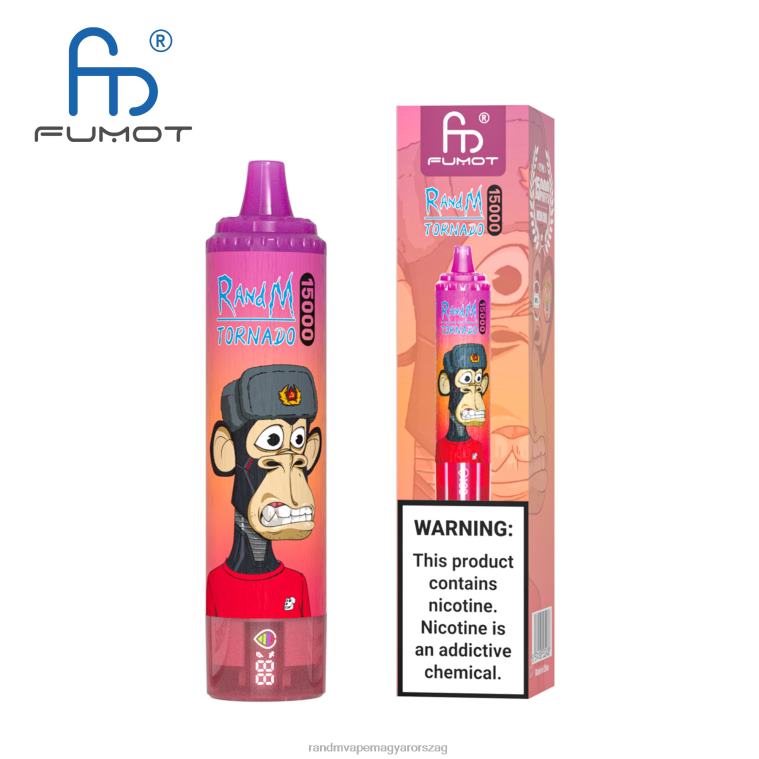 Fumot RandM Tornado 15000 vape készülék akkumulátorral és ejuice kijelzővel, 2-es verzió kék úr 8426F35 RandM Vape Store