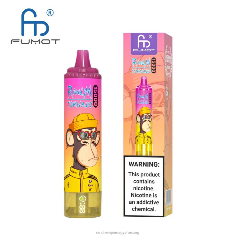 Fumot RandM Tornado 15000 vape készülék akkumulátorral és ejuice kijelzővel, 2-es verzió sárkány gyümölcs 8426F33 RandM Tornado Budapest