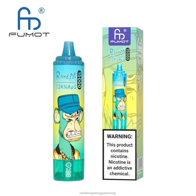 Fumot RandM Tornado 15000 vape készülék akkumulátorral és ejuice kijelzővel, 2-es verzió sárkány gyümölcs 8426F33 RandM Tornado Budapest