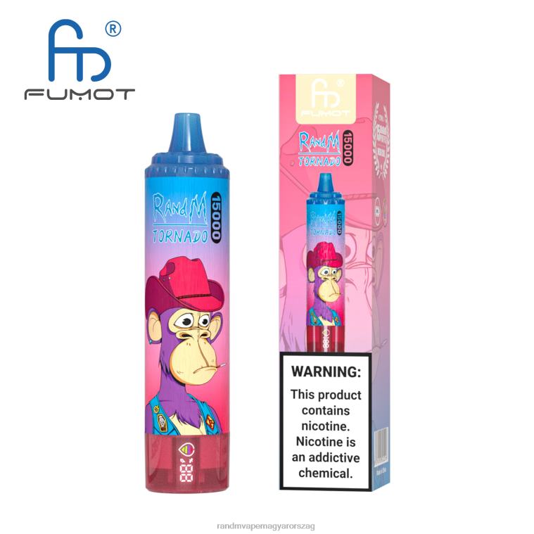 Fumot RandM Tornado 15000 vape készülék akkumulátorral és ejuice kijelzővel, 2-es verzió sárkány gyümölcs 8426F33 RandM Tornado Budapest