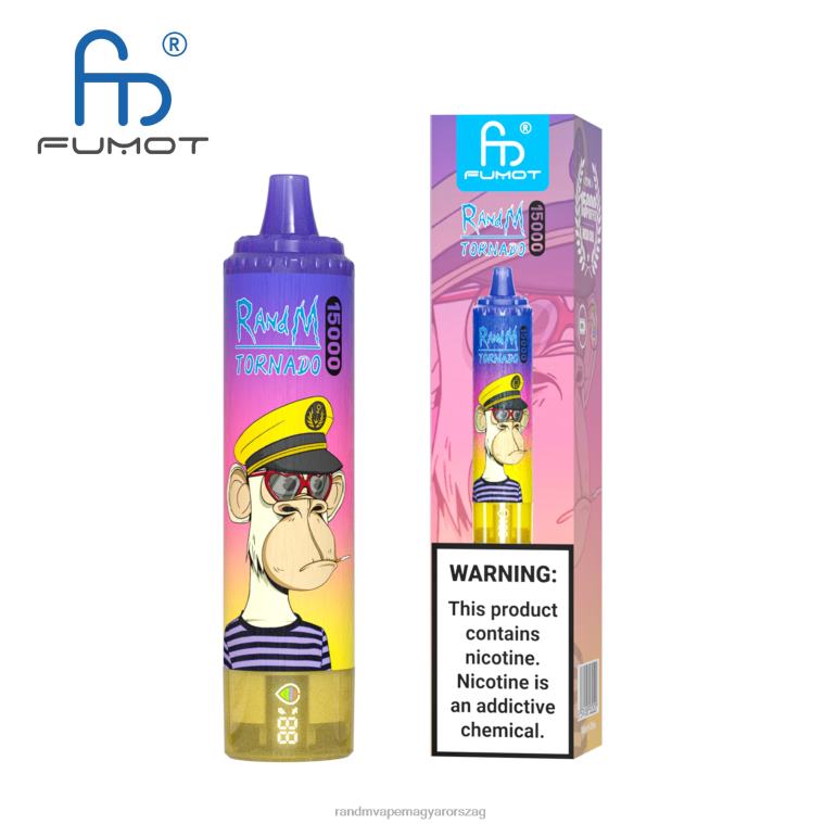 Fumot RandM Tornado 15000 vape készülék akkumulátorral és ejuice kijelzővel, 2-es verzió sárkány gyümölcs 8426F33 RandM Tornado Budapest