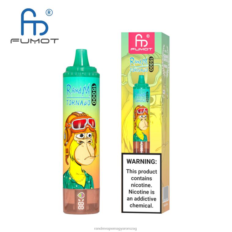 Fumot RandM Tornado 15000 vape készülék akkumulátorral és ejuice kijelzővel, 2-es verzió sárkány gyümölcs 8426F33 RandM Tornado Budapest