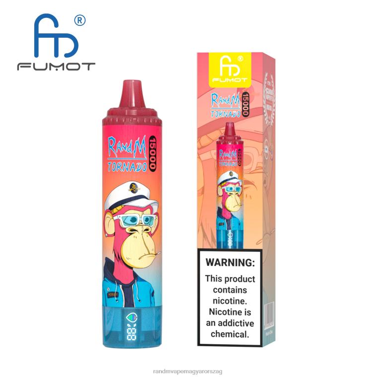 Fumot RandM Tornado 15000 vape készülék akkumulátorral és ejuice kijelzővel, 2-es verzió sárkány gyümölcs 8426F33 RandM Tornado Budapest