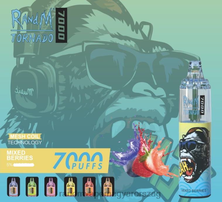 RandM Tornado 7000 légáramlás szabályozó vape készülék 1db áfonya jégen 8426F169 RandM Vape Price