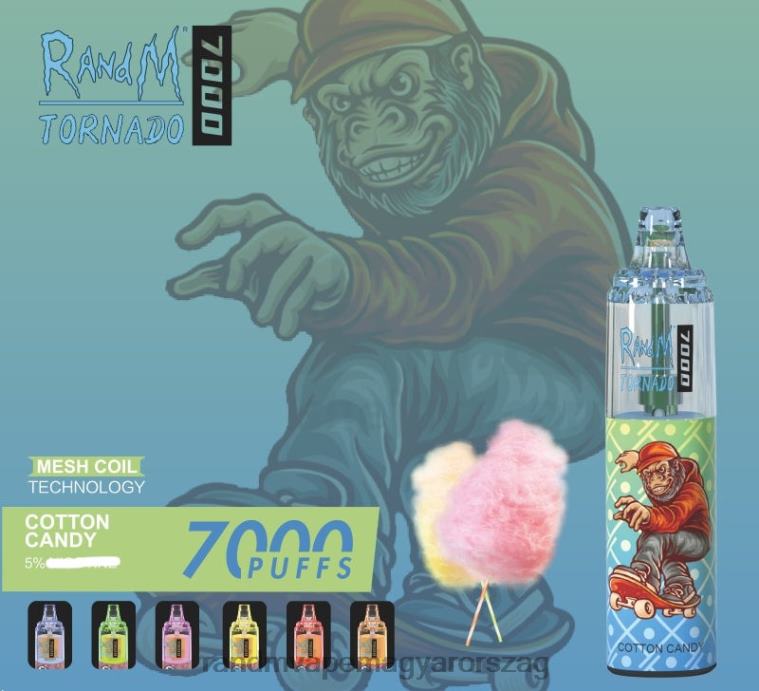 RandM Tornado 7000 légáramlás szabályozó vape készülék 1db áfonya jégen 8426F169 RandM Vape Price