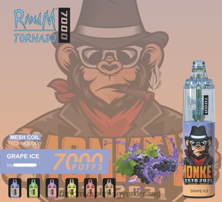 RandM Tornado 7000 légáramlás szabályozó vape készülék 1db áfonya jégen 8426F169 RandM Vape Price