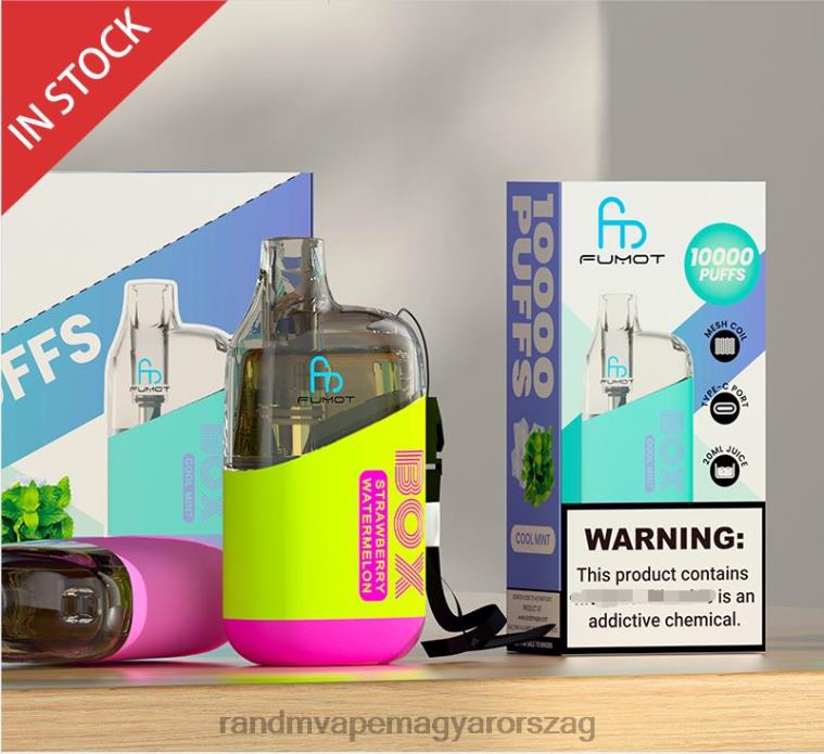 Fumot Original RandM Tornado Box 10000 légáramlás szabályozó vape készülék 1db epres görögdinnye 8426F93 RandM Tornado Budapest