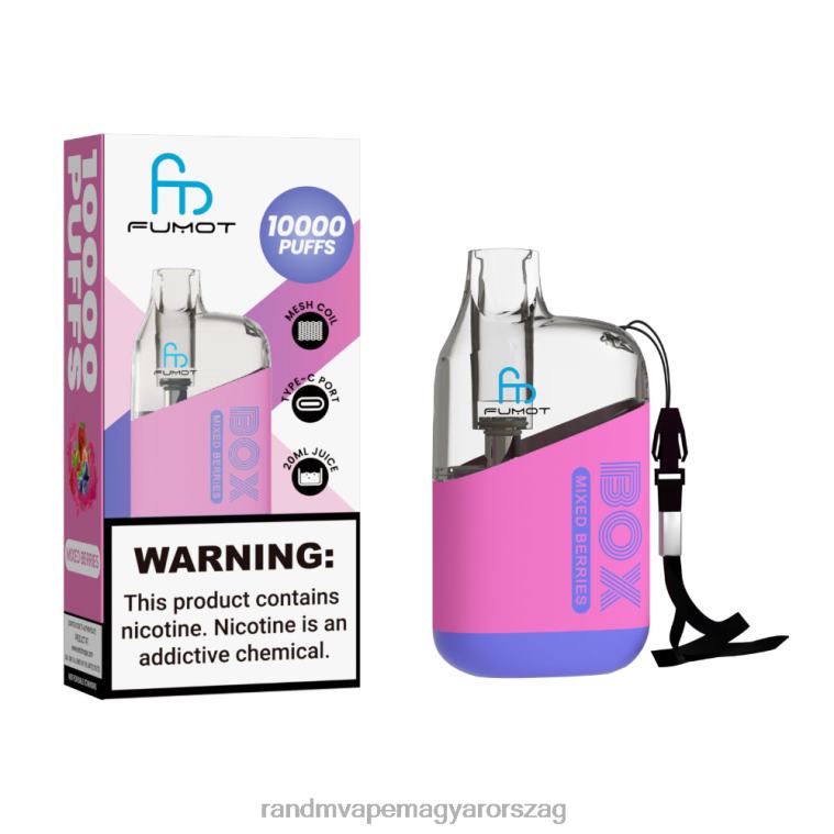 Fumot Original RandM Tornado Box 10000 légáramlás szabályozó vape készülék 1db áfonyás málna 8426F95 RandM Vape Store